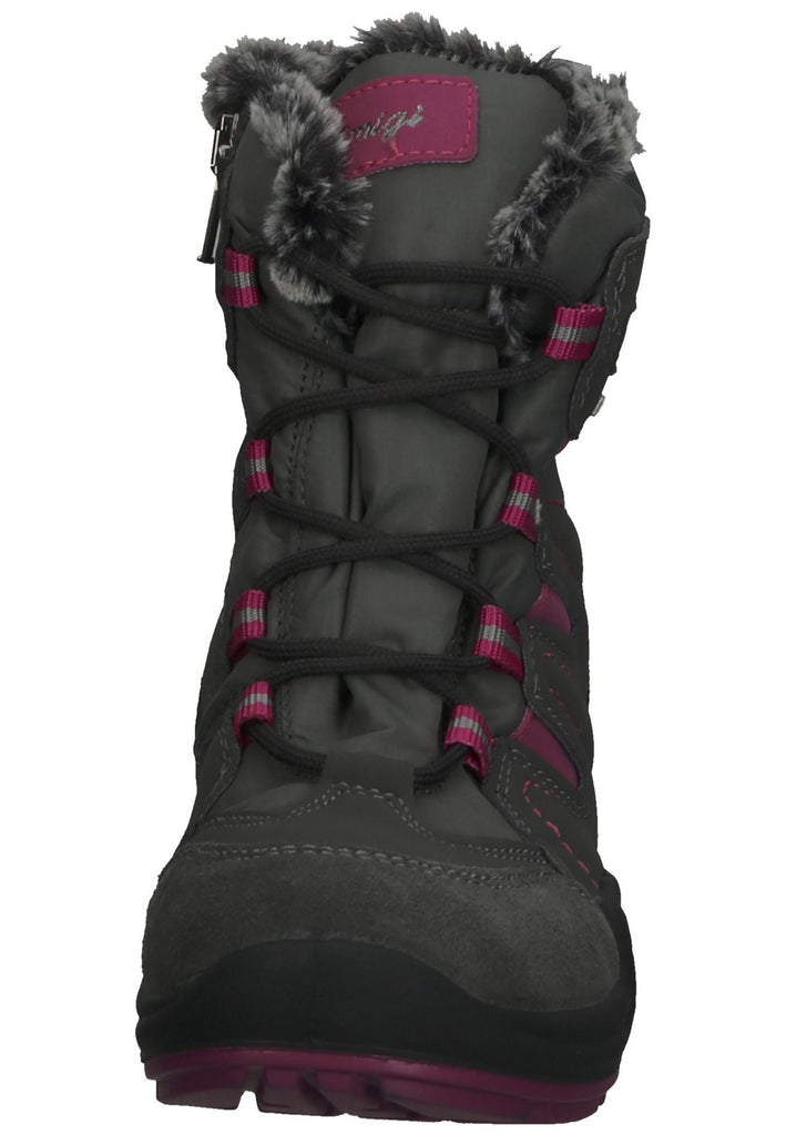 Primigi Stiefelette Lederimitat/Textil Grau/Rosa Warmfutter