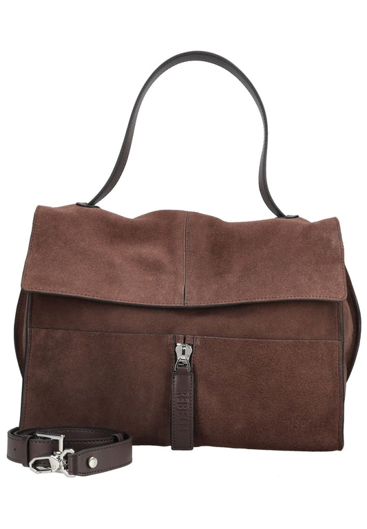 REBELLE Taschen Veloursleder/Textil Dunkelbraun