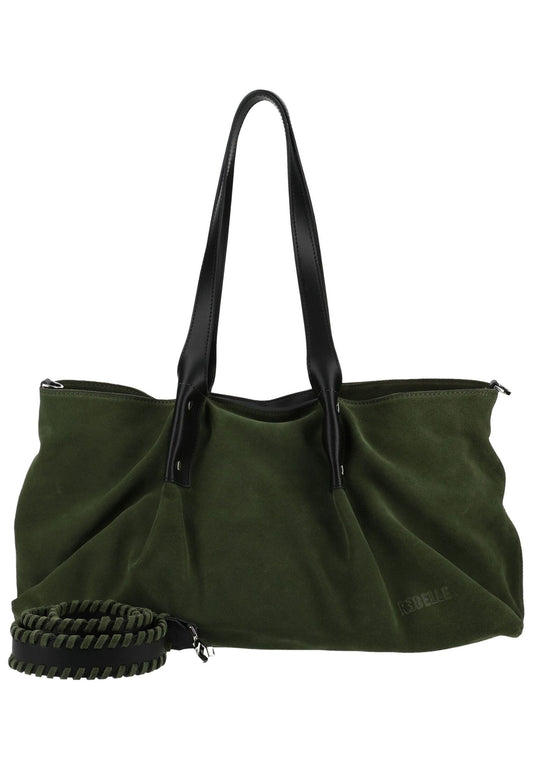 REBELLE Taschen Veloursleder/Textil Dunkelgrün