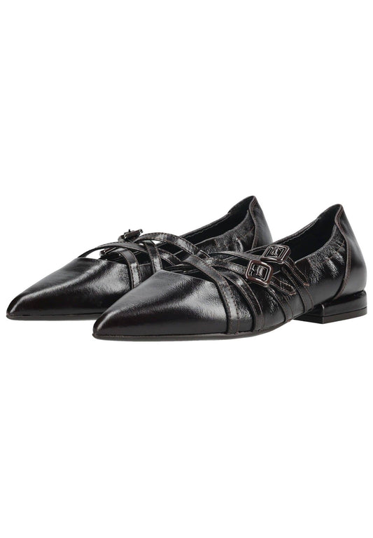 Regarde Le Ciel Ballerinas Leder Mittelbraun