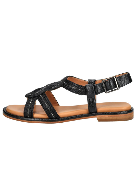 Regarde Le Ciel Sandalen Leder/Textil Schwarz