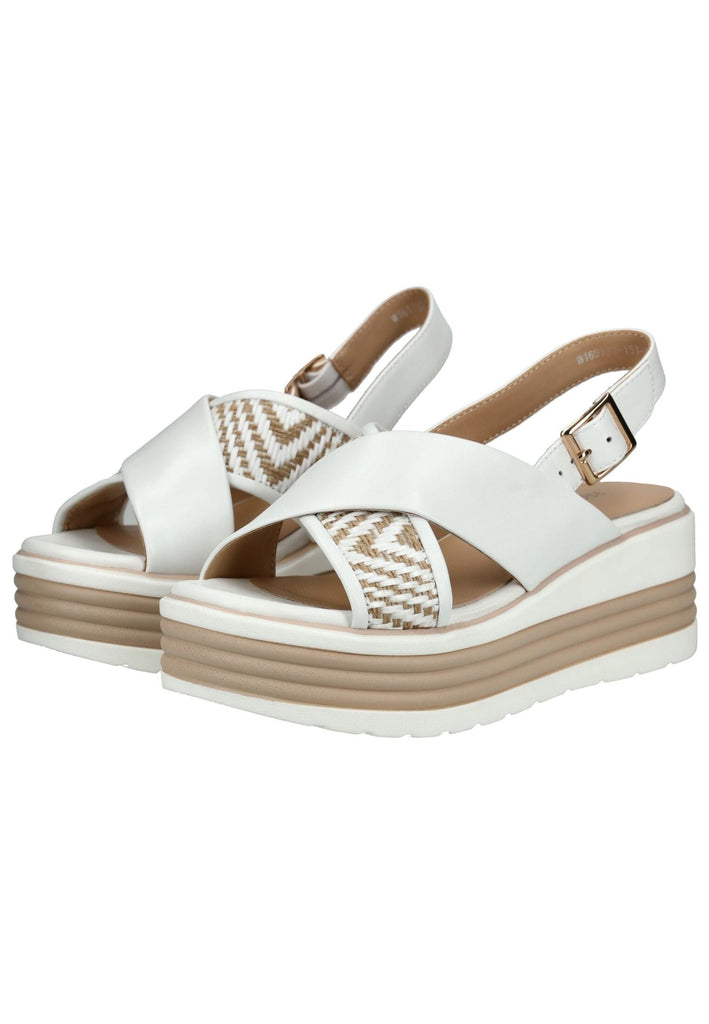 Regarde Le Ciel Sandalen Leder/Textil Weiß