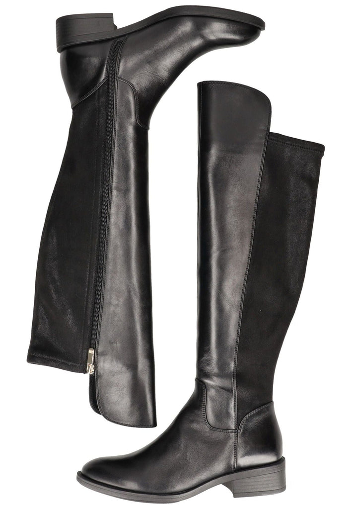 Regarde Le Ciel Stiefel Leder Schwarz