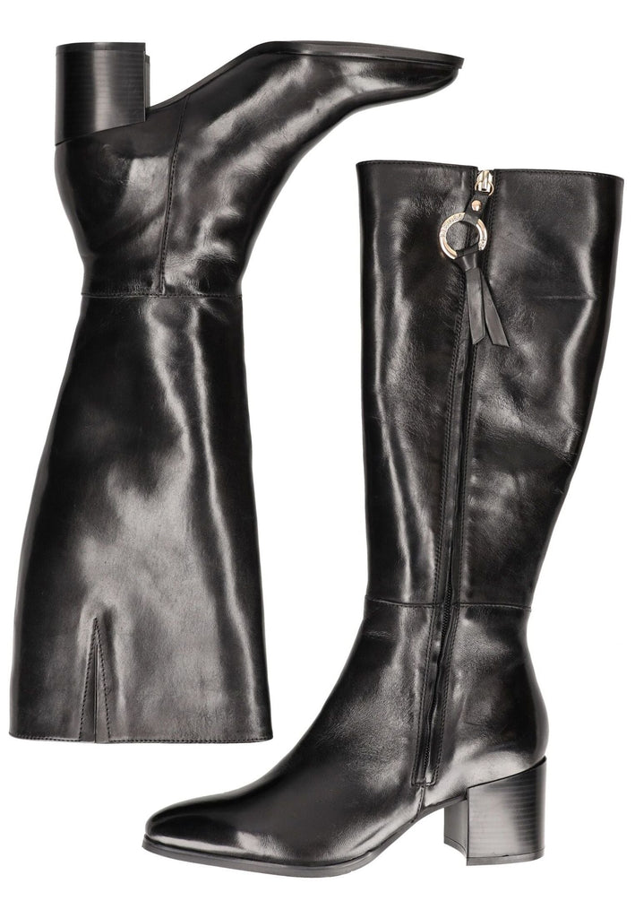 Regarde Le Ciel Stiefel Leder Schwarz