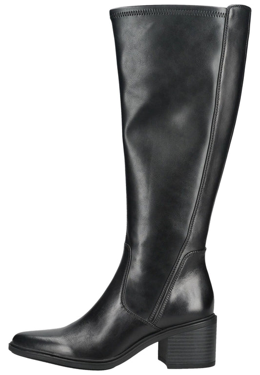 Regarde Le Ciel Stiefel Leder/Textil Schwarz