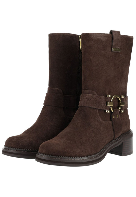 Regarde Le Ciel Stiefelette Veloursleder Mittelbraun Warmfutter