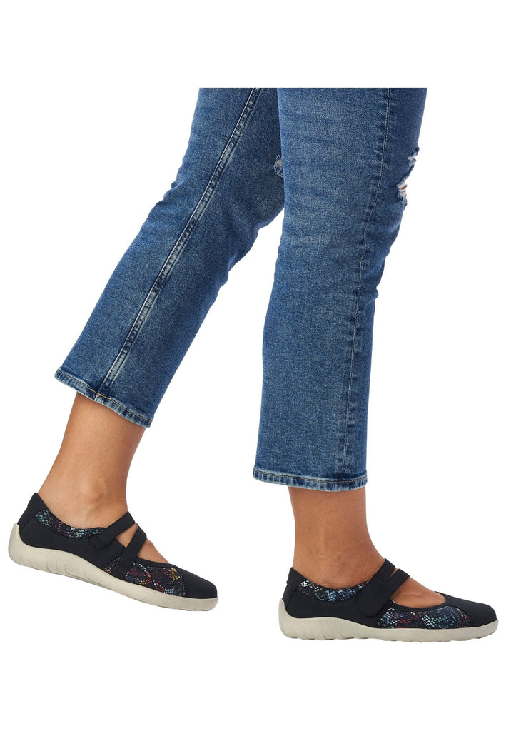 Remonte Ballerinas Leder Blau/Multi