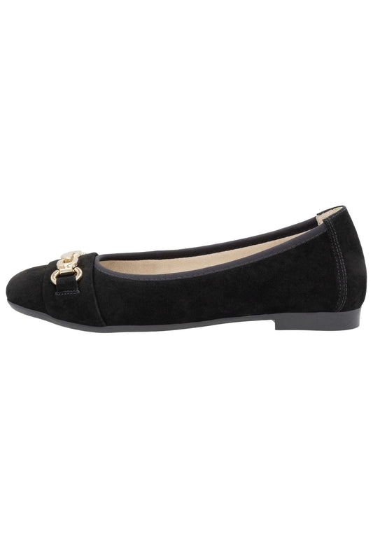 Remonte Ballerinas Leder Schwarz