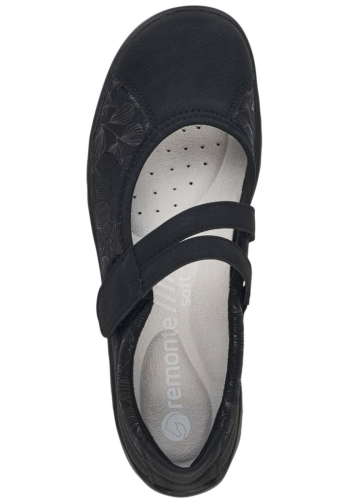 Remonte Ballerinas Leder Schwarz