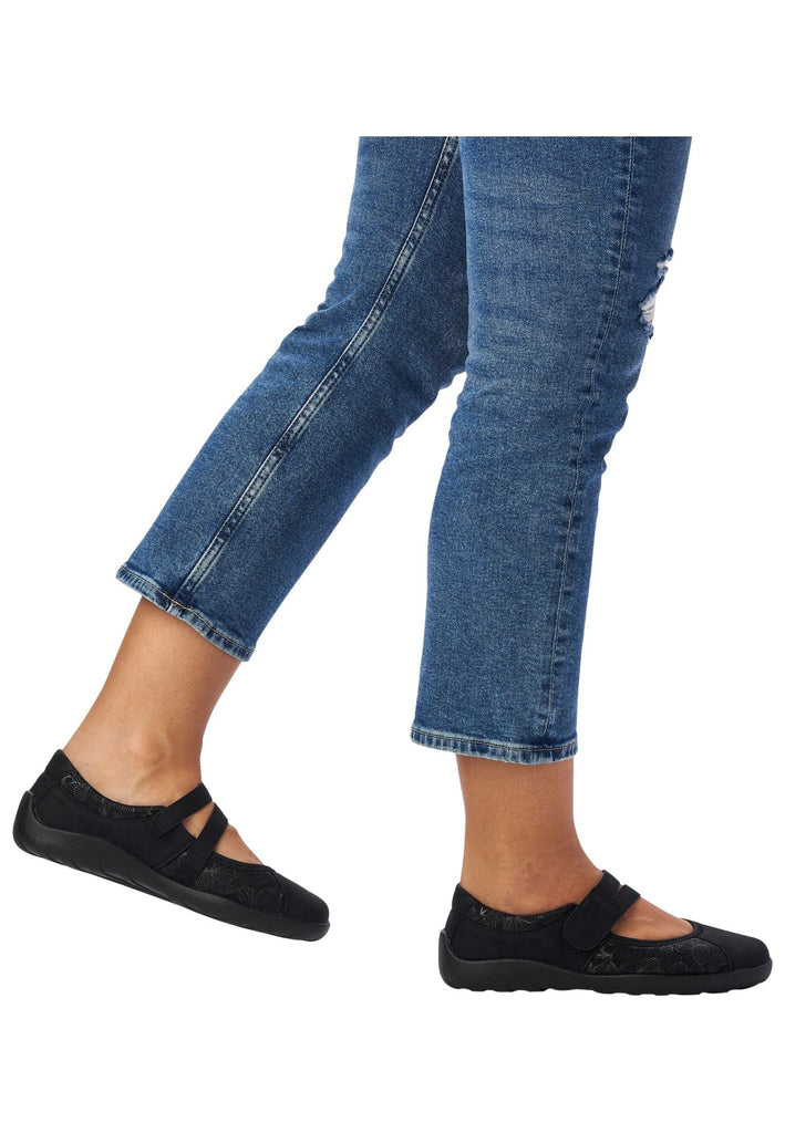 Remonte Ballerinas Leder Schwarz