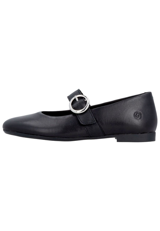 Remonte Ballerinas Leder Schwarz