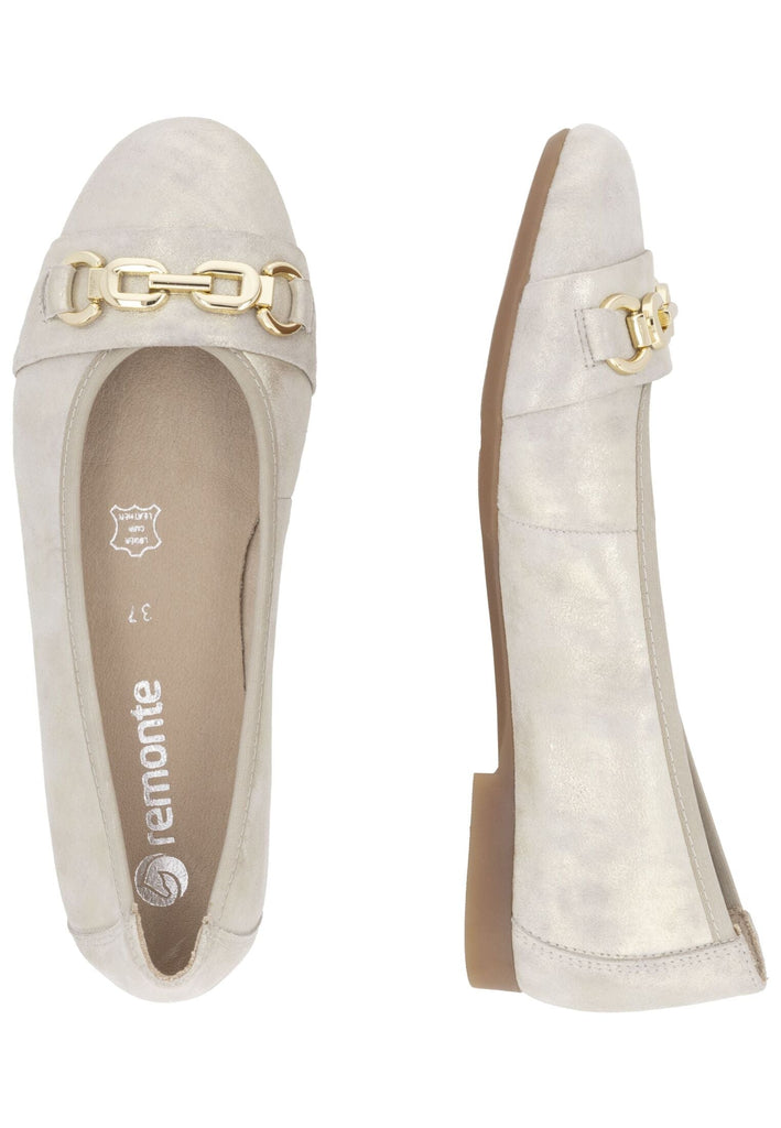 Remonte Ballerinas Leder Silber