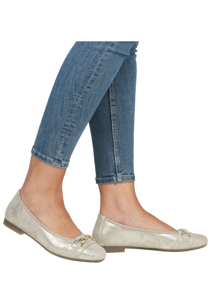 Remonte Ballerinas Leder Silber