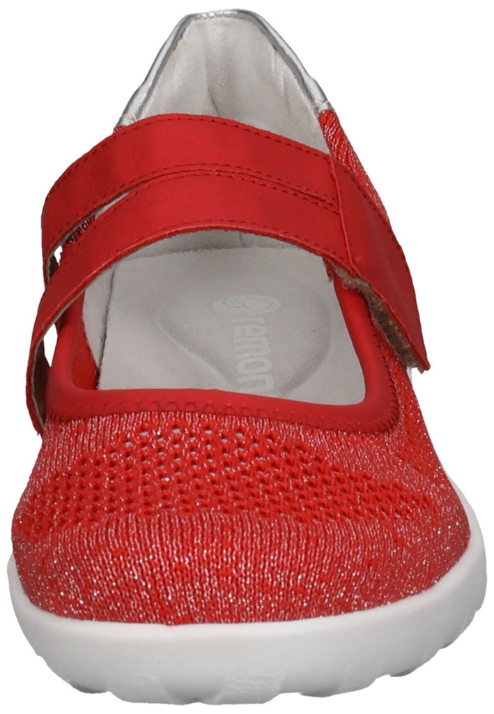 Remonte Ballerinas Lederimitat/Textil Rot/Silber