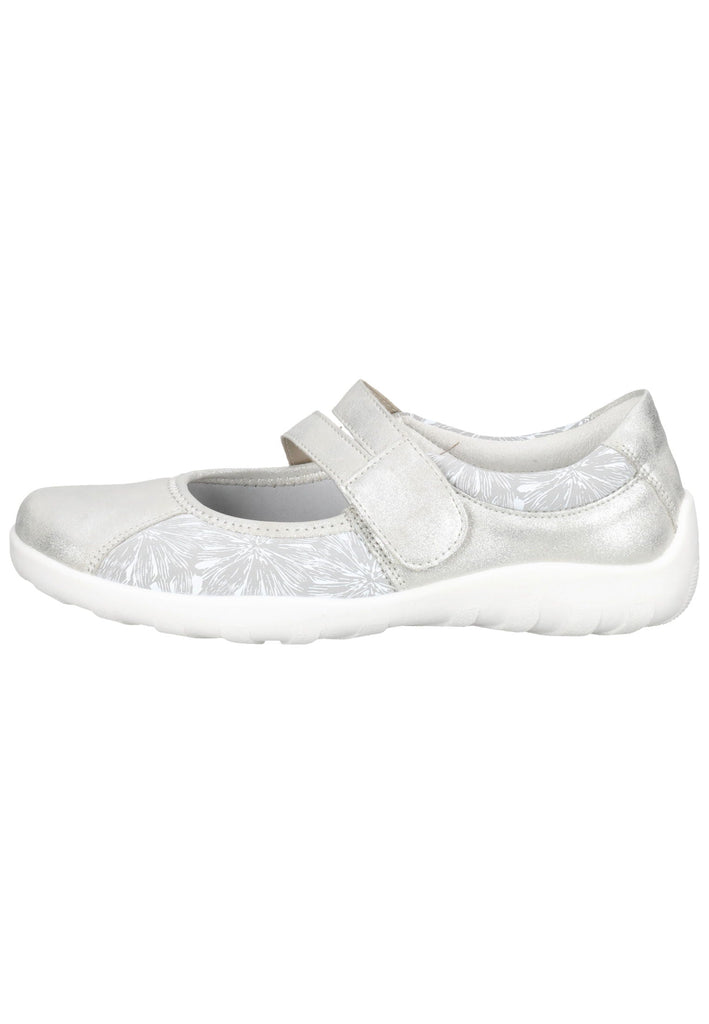 Remonte Ballerinas Lederimitat/Textil Weiß/Silber
