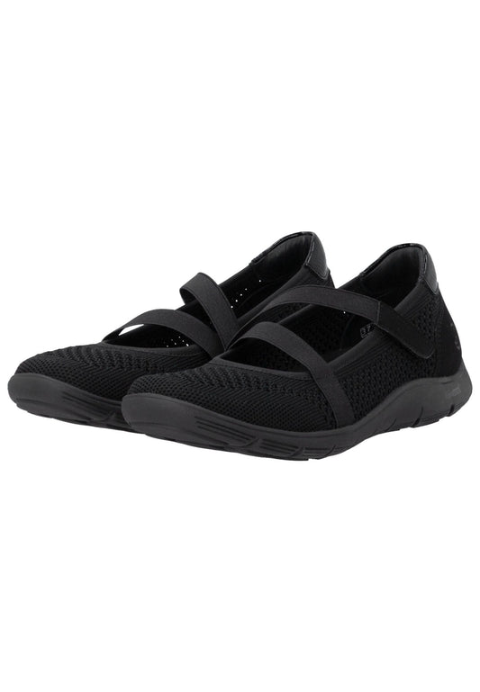 Remonte Ballerinas Textil Schwarz