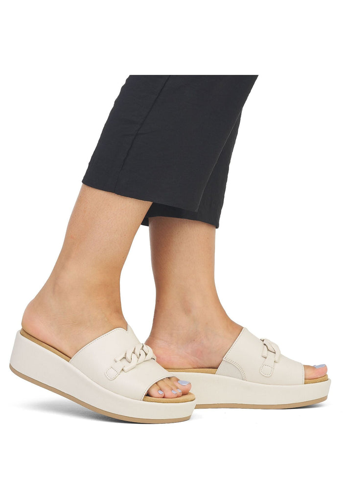 Remonte Pantoletten Glattleder Hellbeige