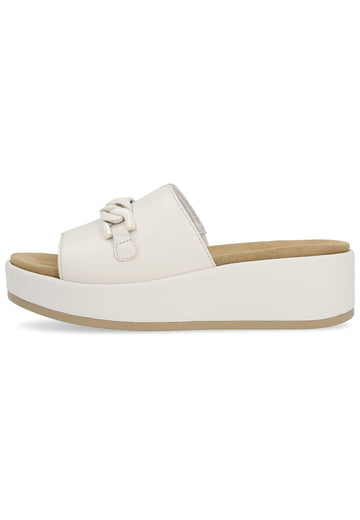 Remonte Pantoletten Glattleder Hellbeige