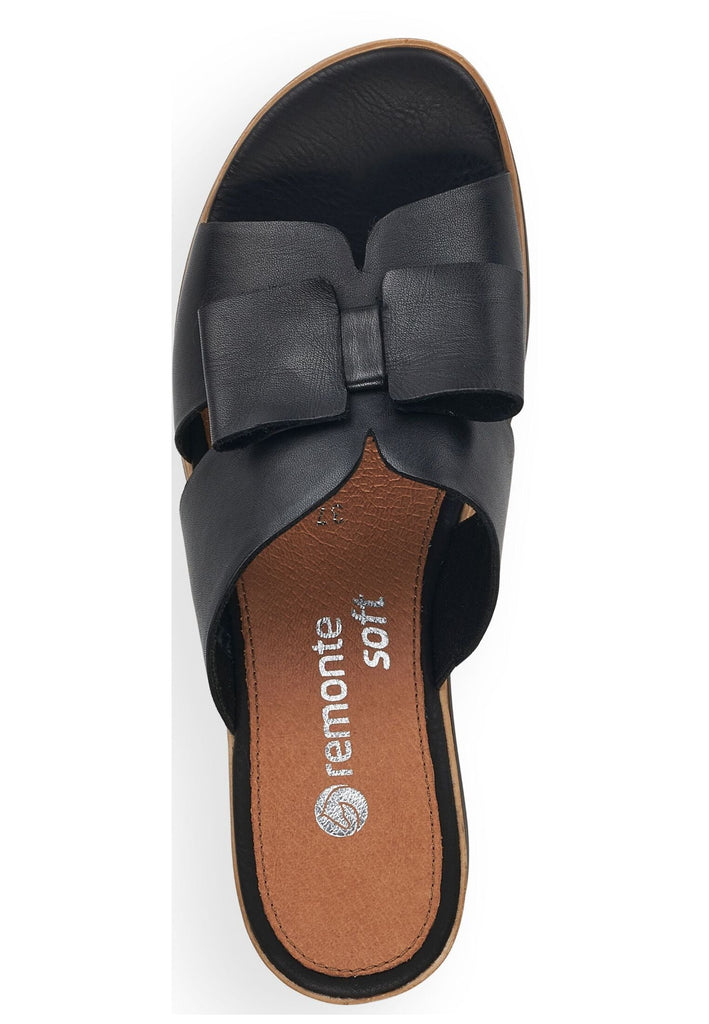 Remonte Pantoletten Glattleder Schwarz