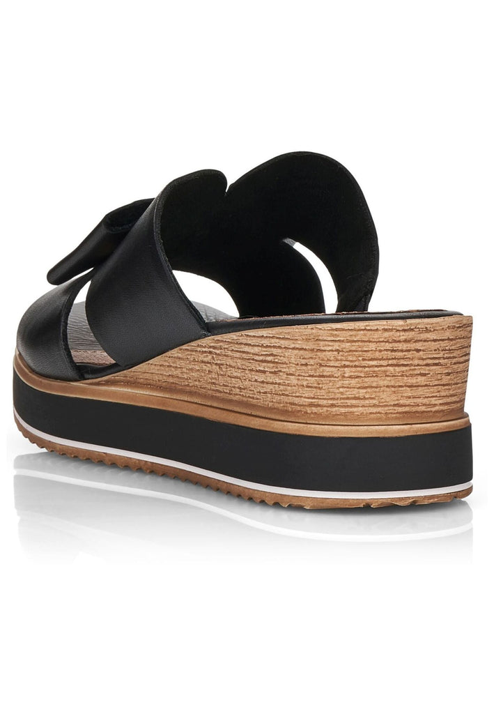 Remonte Pantoletten Glattleder Schwarz