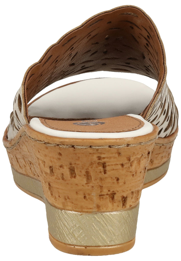 Remonte Pantoletten Glattleder Weiß