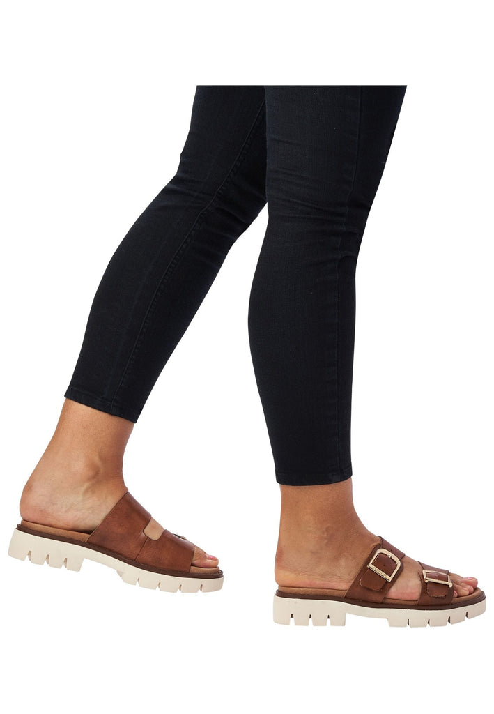 Remonte Pantoletten Leder Muskat