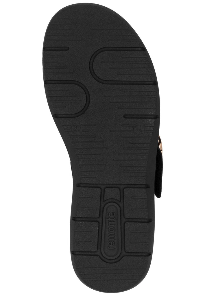 Remonte Pantoletten Leder Schwarz