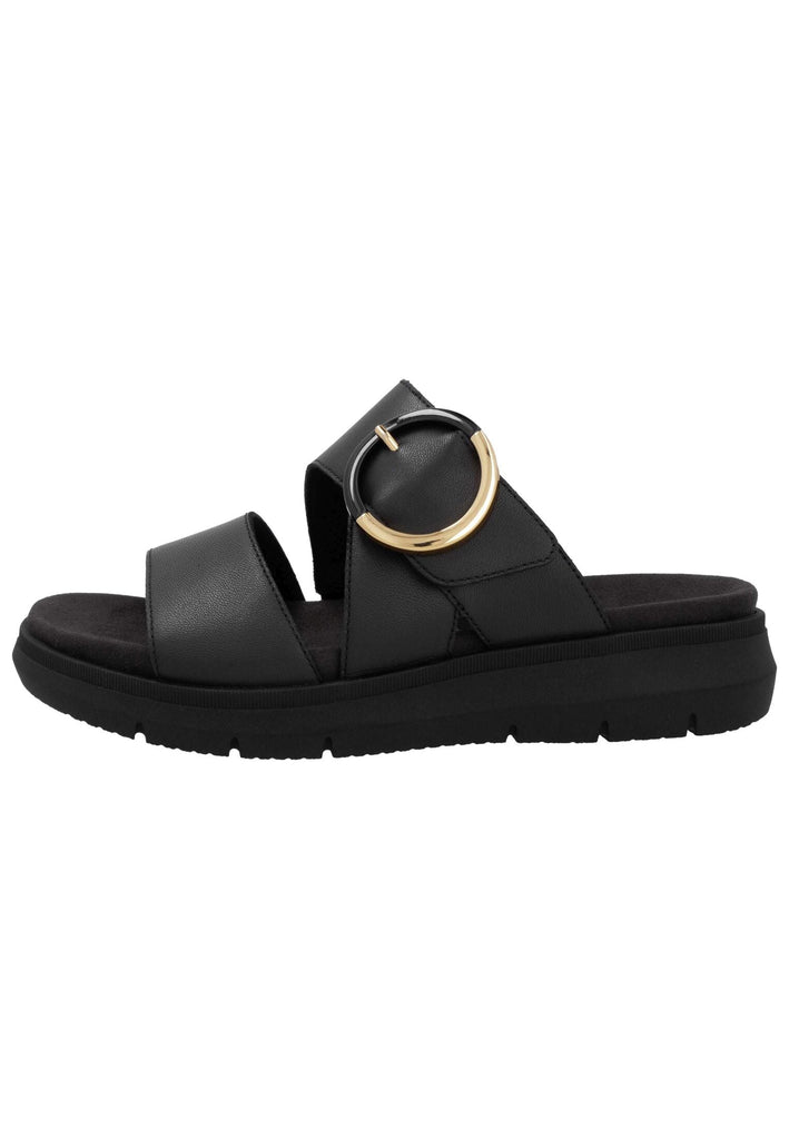 Remonte Pantoletten Leder Schwarz