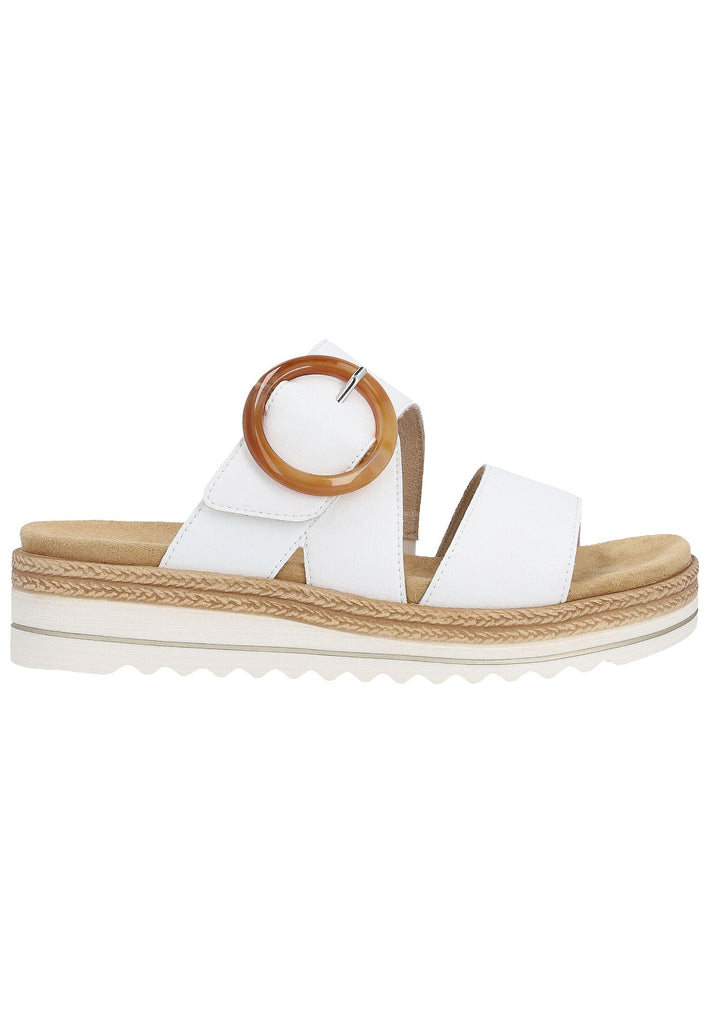 Remonte Pantoletten Leder Weiß