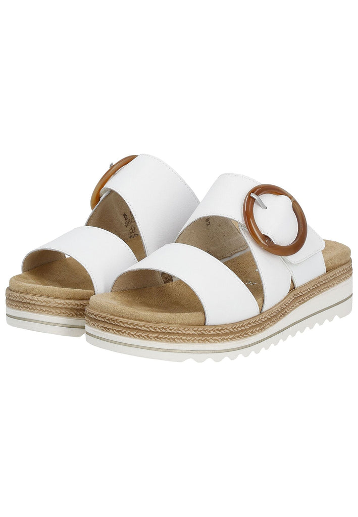 Remonte Pantoletten Leder Weiß