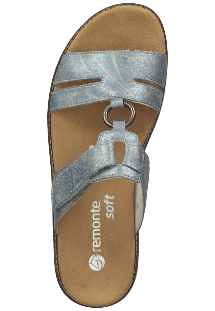 Remonte Pantoletten Lederimitat Blau