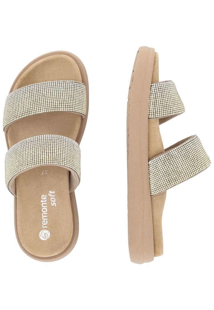 Remonte Pantoletten Lederimitat Cream