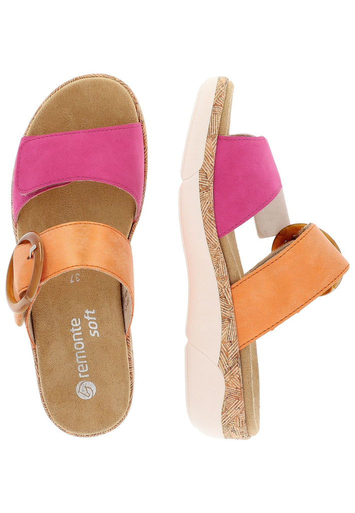 Remonte Pantoletten Lederimitat Magenta