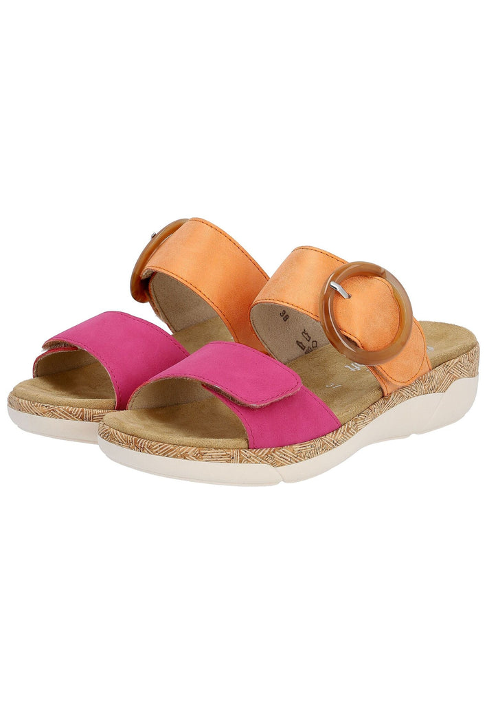 Remonte Pantoletten Lederimitat Magenta