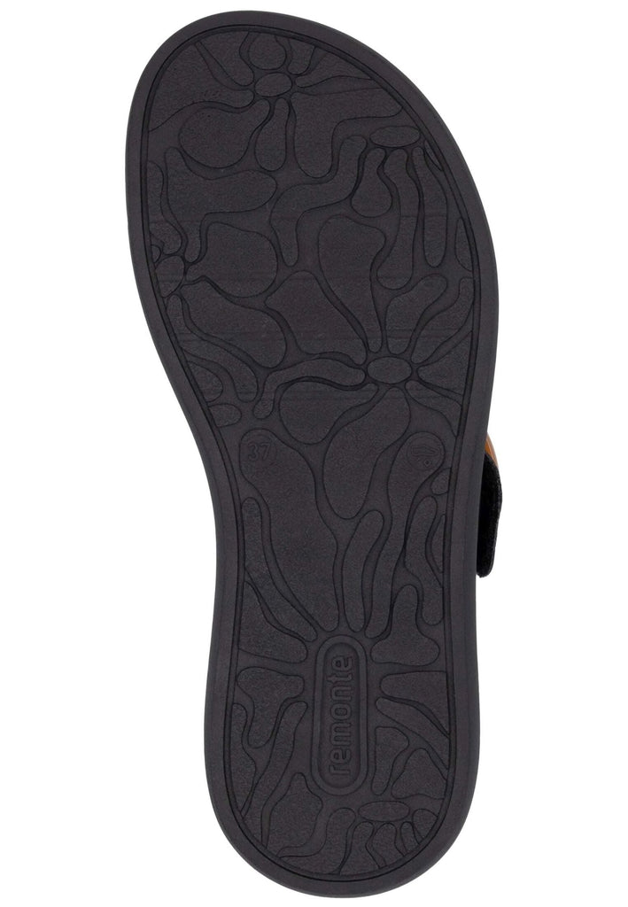 Remonte Pantoletten Lederimitat Schwarz