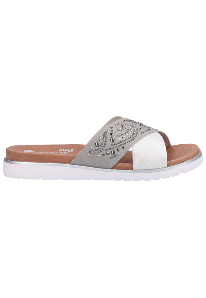 Remonte Pantoletten Lederimitat Silber