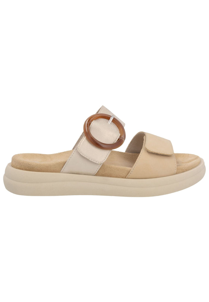 Remonte Pantoletten Lederimitat Tan