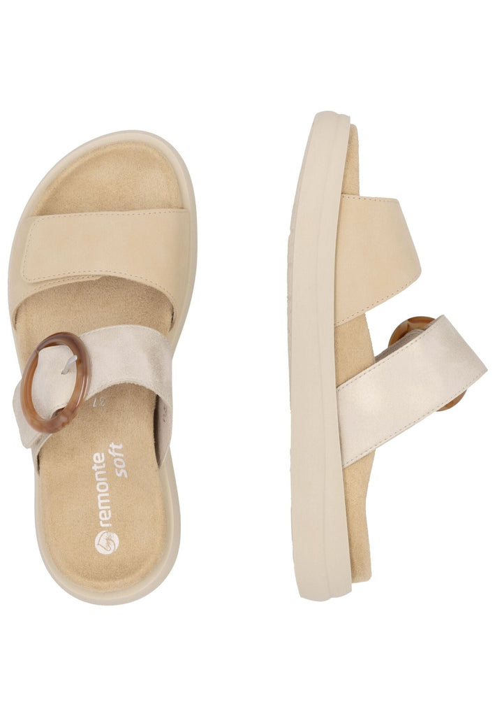Remonte Pantoletten Lederimitat Tan