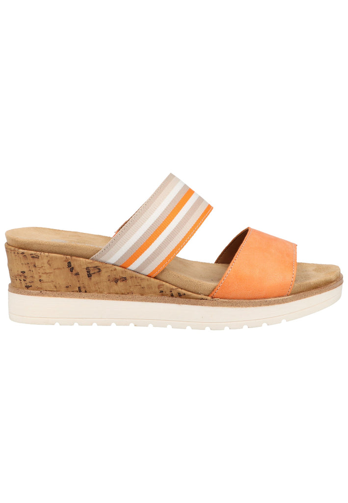 Remonte Pantoletten Lederimitat/Textil Orange
