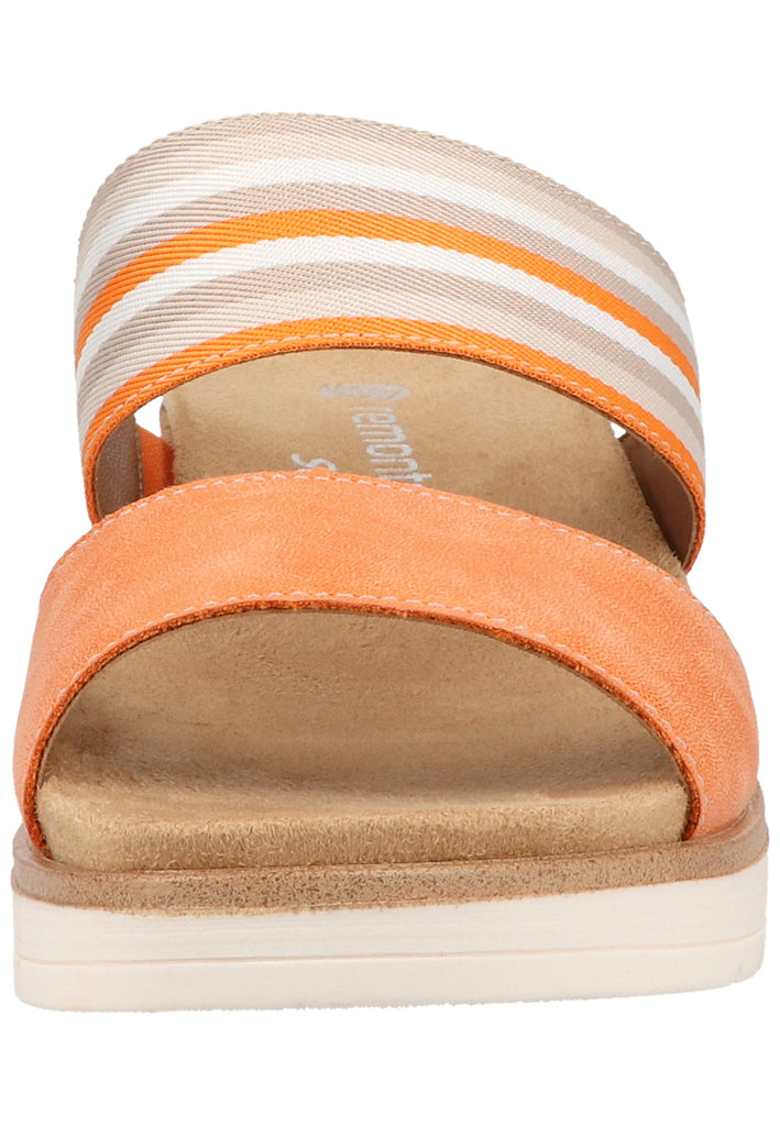 Remonte Pantoletten Lederimitat/Textil Orange
