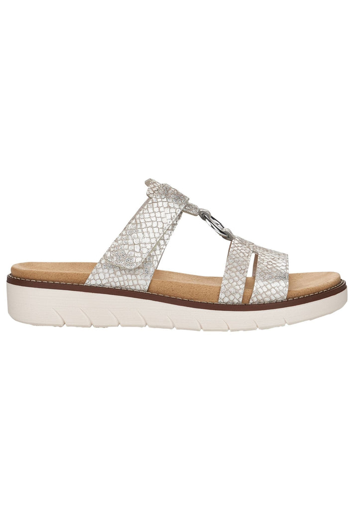 Remonte Pantoletten Lederimitat Weiß