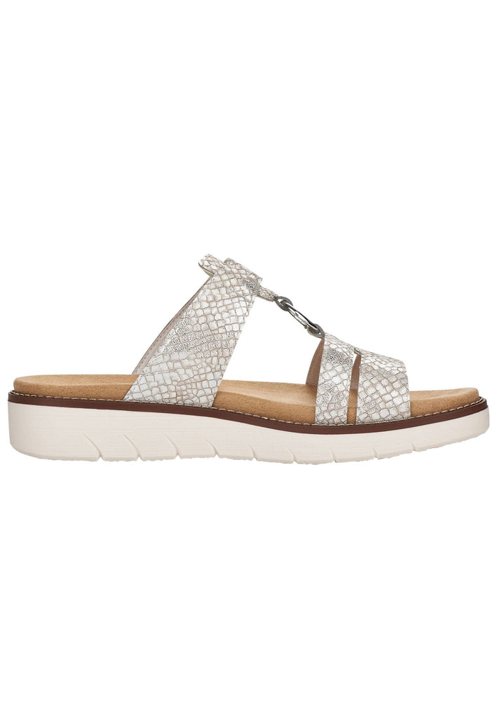 Remonte Pantoletten Lederimitat Weiß