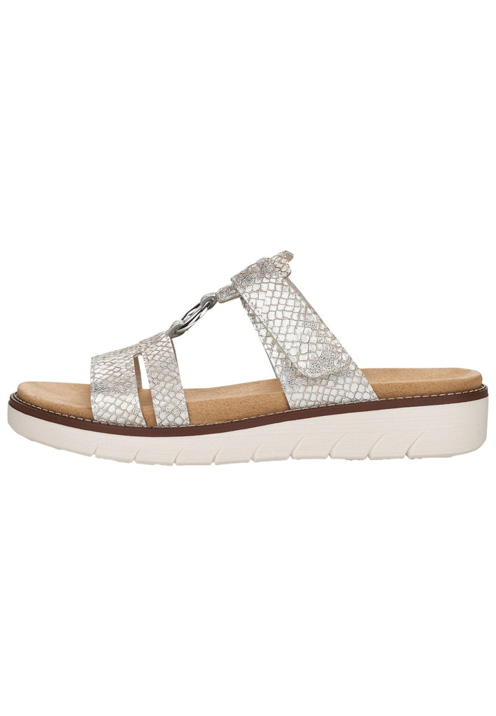 Remonte Pantoletten Lederimitat Weiß