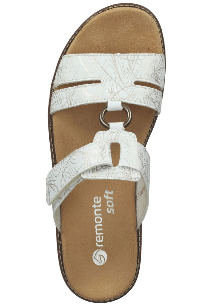 Remonte Pantoletten Lederimitat Weiß