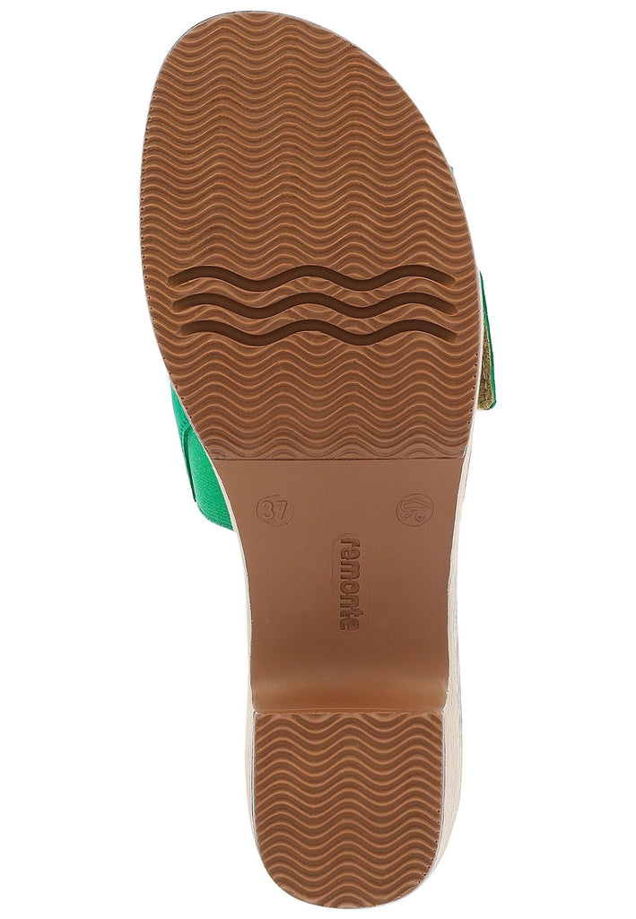 Remonte Pantoletten Veloursleder Apfel