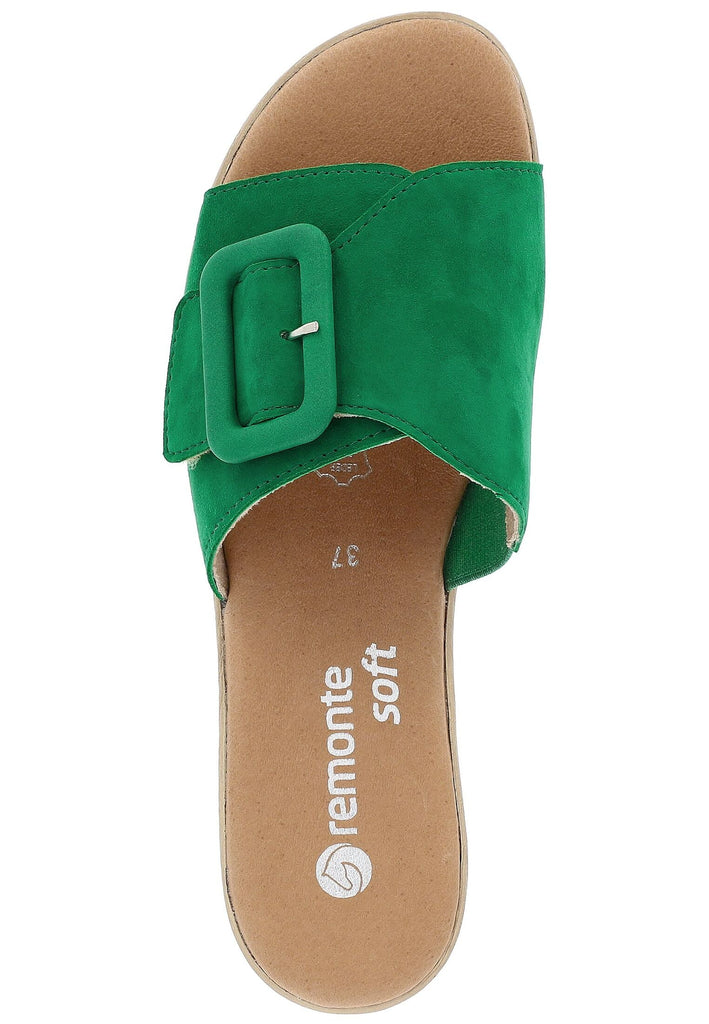 Remonte Pantoletten Veloursleder Apfel