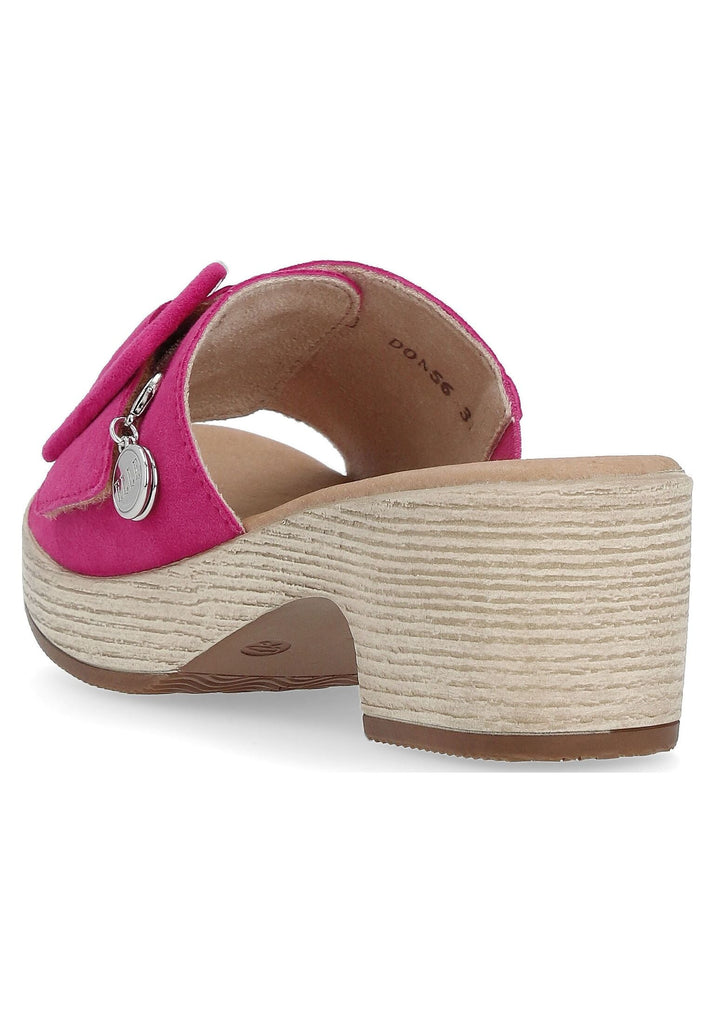 Remonte Pantoletten Veloursleder Fuchsia