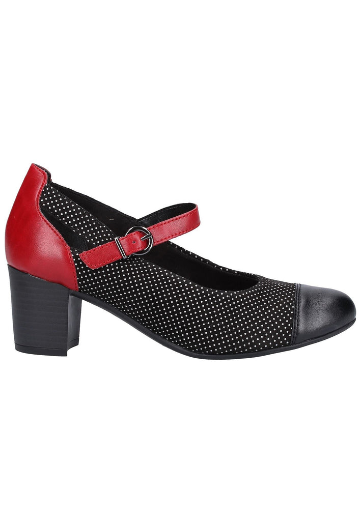 Remonte Pumps Lederimitat Schwarz