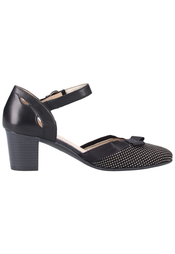 Remonte Pumps Lederimitat Schwarz/Weiß