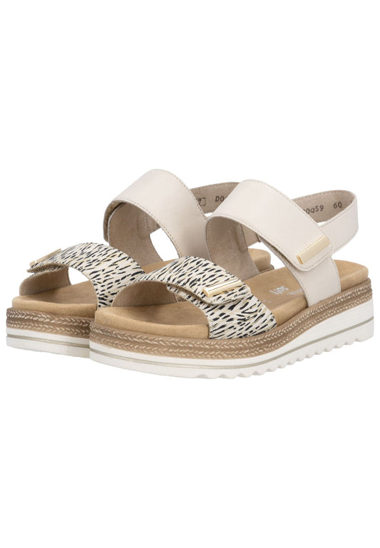 Remonte Sandalen Glattleder Beige/Gold